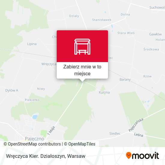 Mapa Wręczyca Kier. Działoszyn