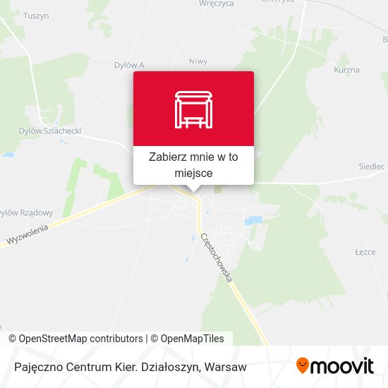 Mapa Pajęczno Centrum Kier. Działoszyn