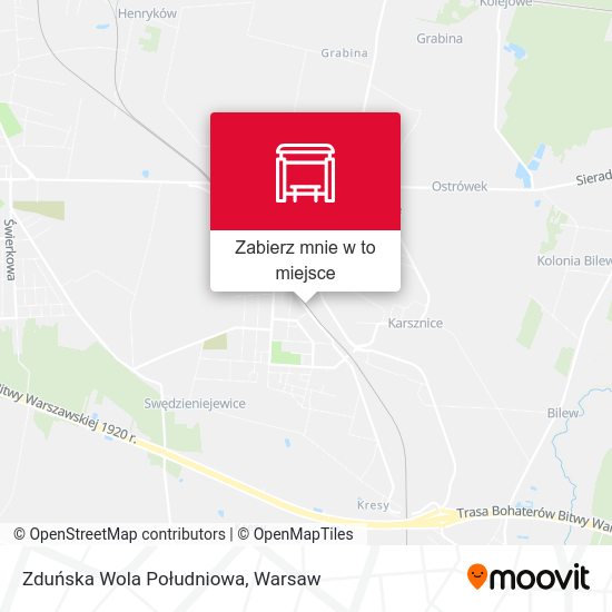 Mapa Zduńska Wola Południowa