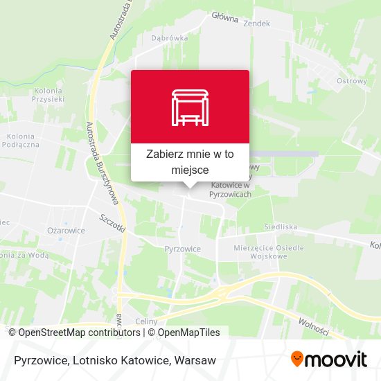 Mapa Pyrzowice, Lotnisko Katowice