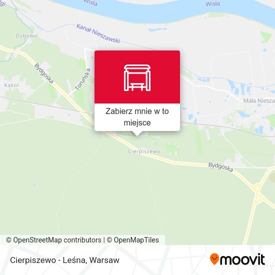 Mapa Cierpiszewo - Leśna