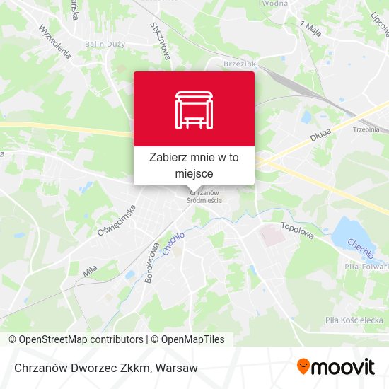 Mapa Chrzanów Dworzec Zkkm