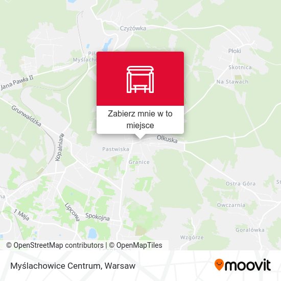 Mapa Myślachowice Centrum