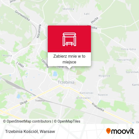 Mapa Trzebinia Kościół