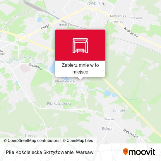 Mapa Piła Kościelecka Skrzyżowanie