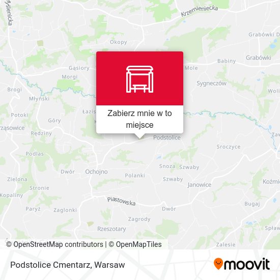 Mapa Podstolice Cmentarz