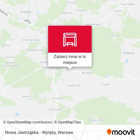 Mapa Nowa Jastrząbka - Wyręby