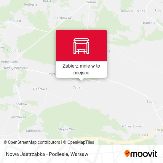 Mapa Nowa Jastrząbka - Podlesie