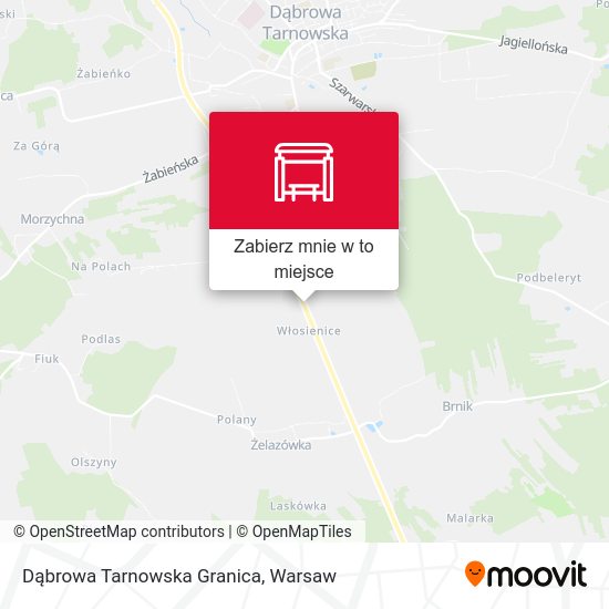 Mapa Dąbrowa Tarnowska Granica