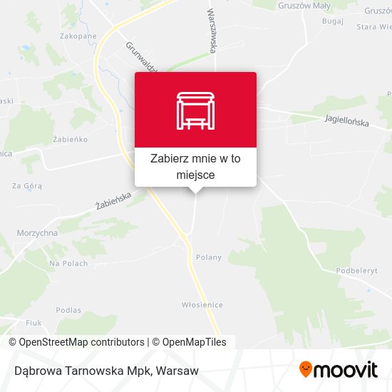 Mapa Dąbrowa Tarnowska Mpk