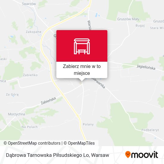 Mapa Dąbrowa Tarnowska Piłsudskiego Lo