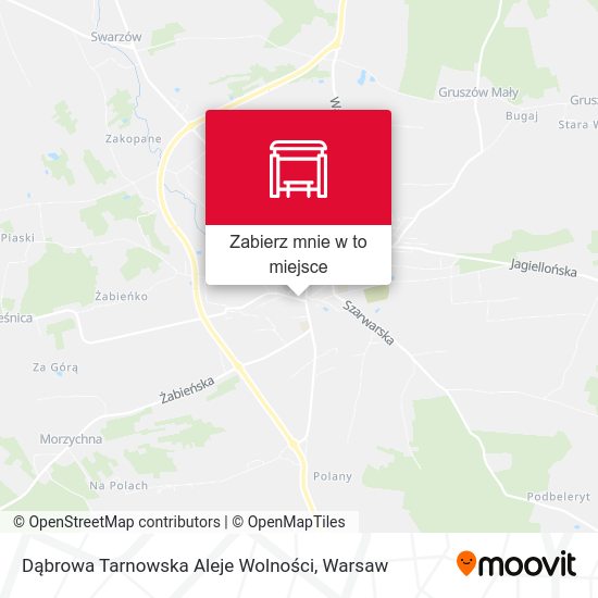 Mapa Dąbrowa Tarnowska Aleje Wolności