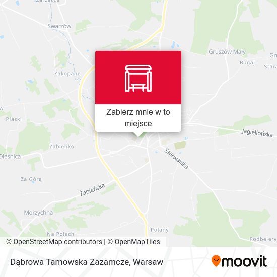 Mapa Dąbrowa Tarnowska Zazamcze