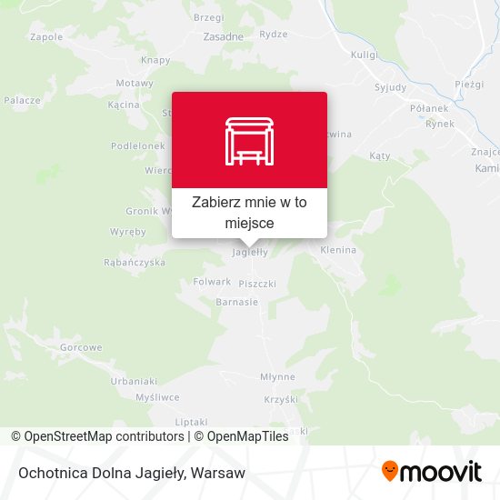 Mapa Ochotnica Dolna Jagieły