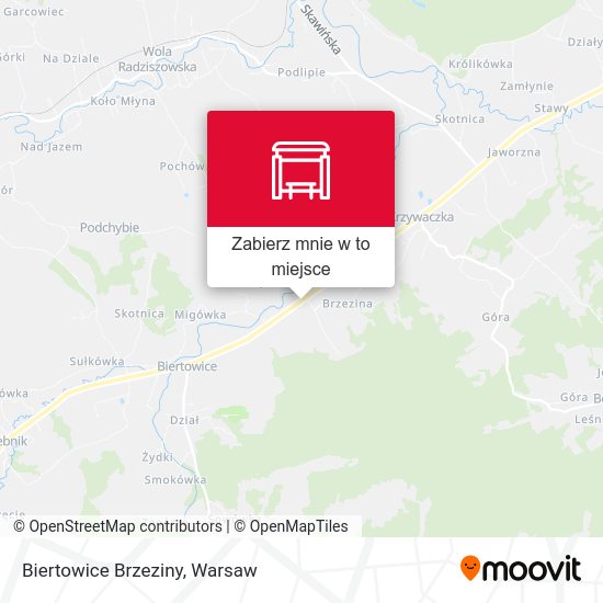 Mapa Biertowice Brzeziny