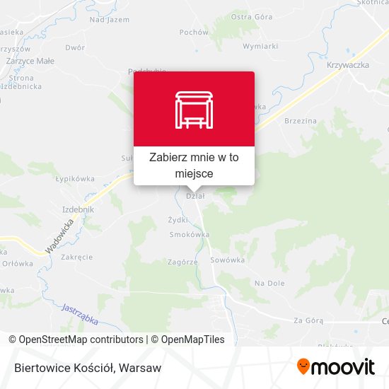 Mapa Biertowice Kościół