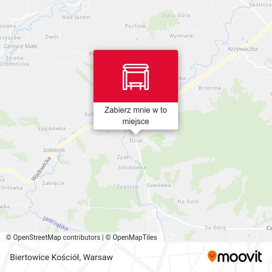 Mapa Biertowice Kościół