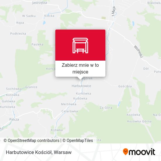 Mapa Harbutowice Kościół