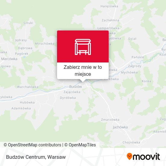 Mapa Budzów Centrum