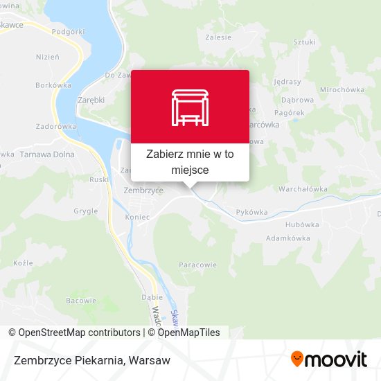 Mapa Zembrzyce Piekarnia