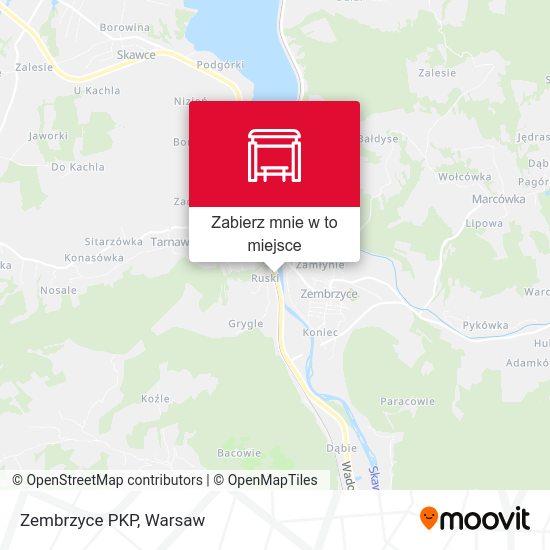 Mapa Zembrzyce PKP