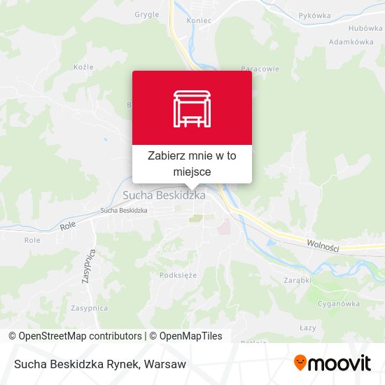 Mapa Sucha Beskidzka Rynek