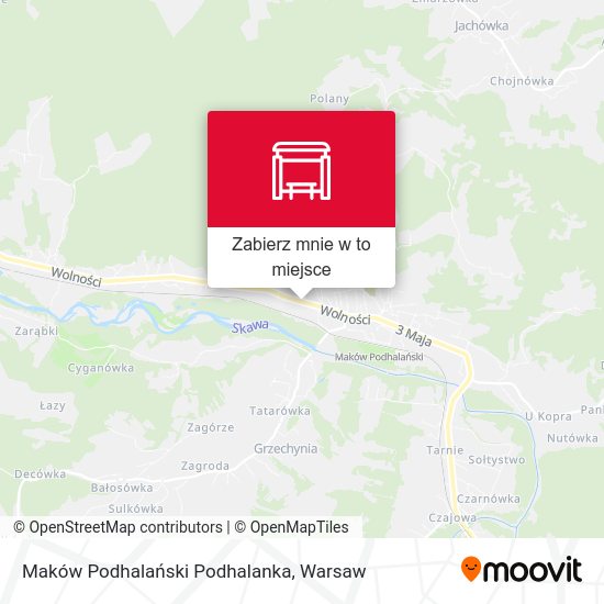 Mapa Maków Podhalański Podhalanka