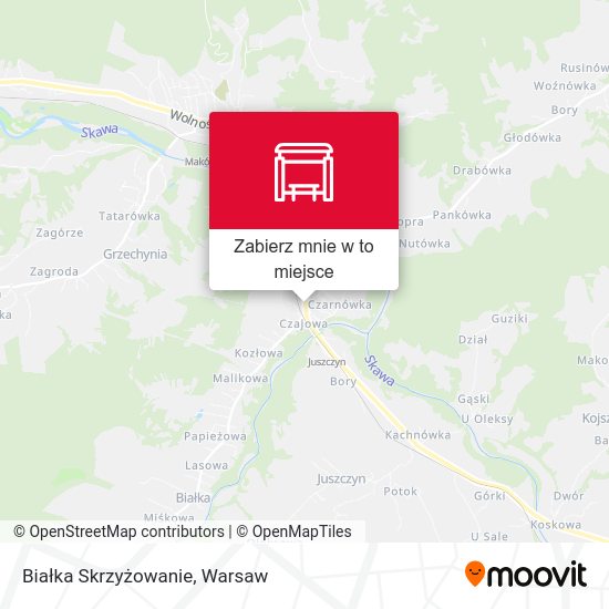 Mapa Białka Skrzyżowanie