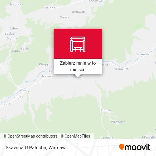 Mapa Skawica U Palucha