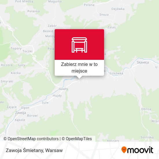 Mapa Zawoja Śmietany