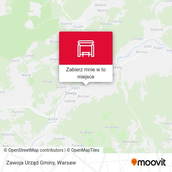 Mapa Zawoja Urząd Gminy