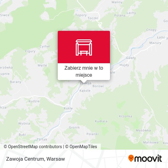 Mapa Zawoja Centrum