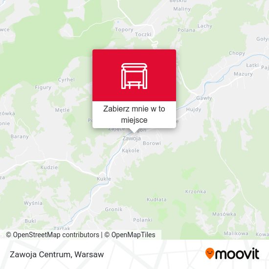 Mapa Zawoja Centrum