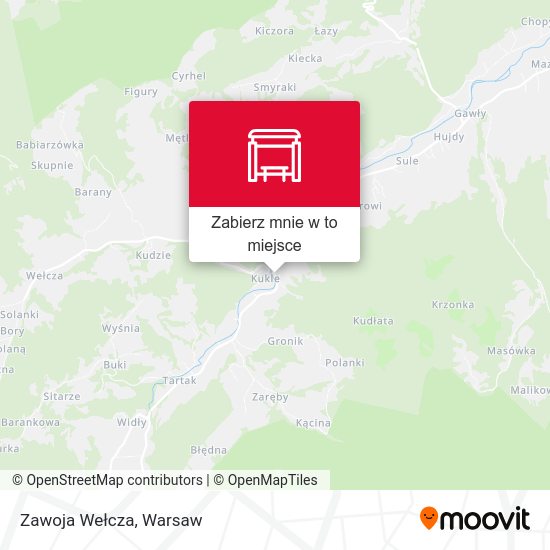 Mapa Zawoja Wełcza