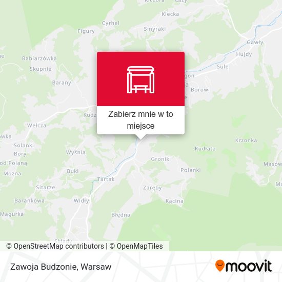 Mapa Zawoja Budzonie