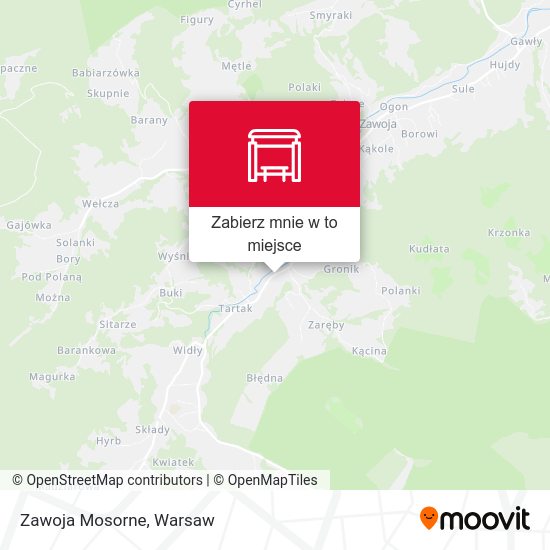 Mapa Zawoja Mosorne