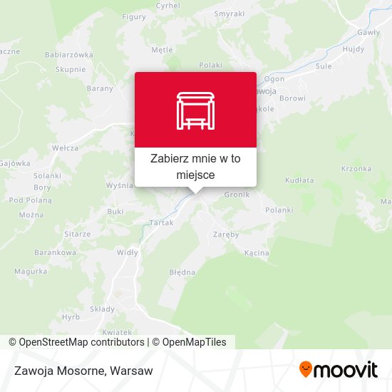 Mapa Zawoja Mosorne