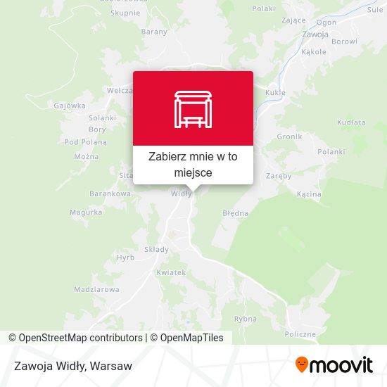 Mapa Zawoja Widły