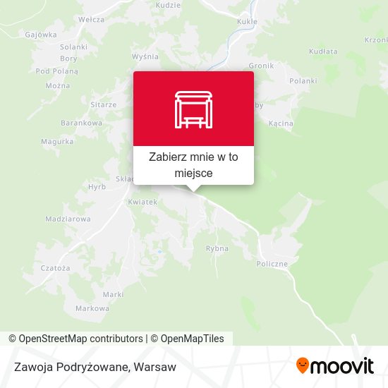 Mapa Zawoja Podryżowane