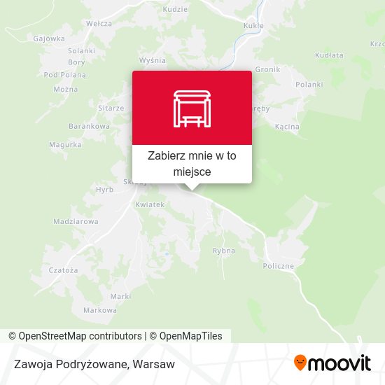 Mapa Zawoja Podryżowane