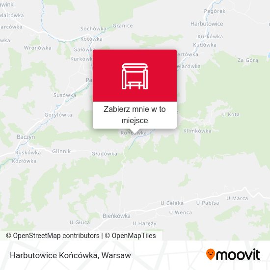 Mapa Harbutowice Końcówka