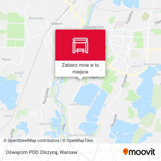 Mapa Oświęcim POD Olszyną