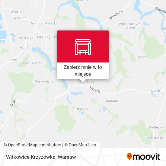 Mapa Witkowice Krzyżówka