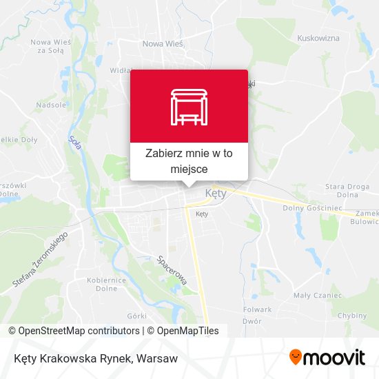 Mapa Kęty Krakowska Rynek