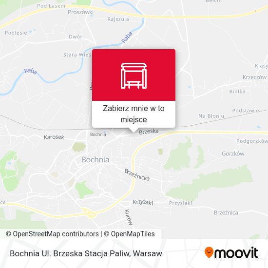 Mapa Bochnia Ul. Brzeska Stacja Paliw