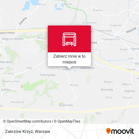 Mapa Zakrzów Krzyż