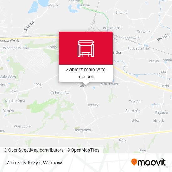 Mapa Zakrzów Krzyż