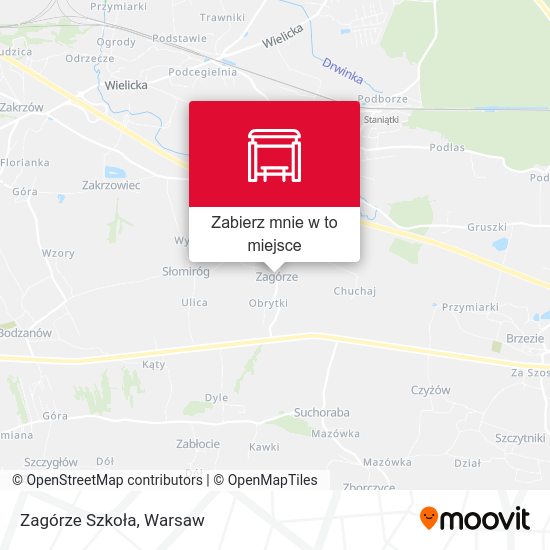 Mapa Zagórze Szkoła