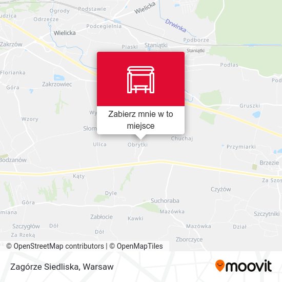 Mapa Zagórze Siedliska