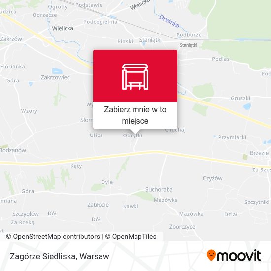 Mapa Zagórze Siedliska